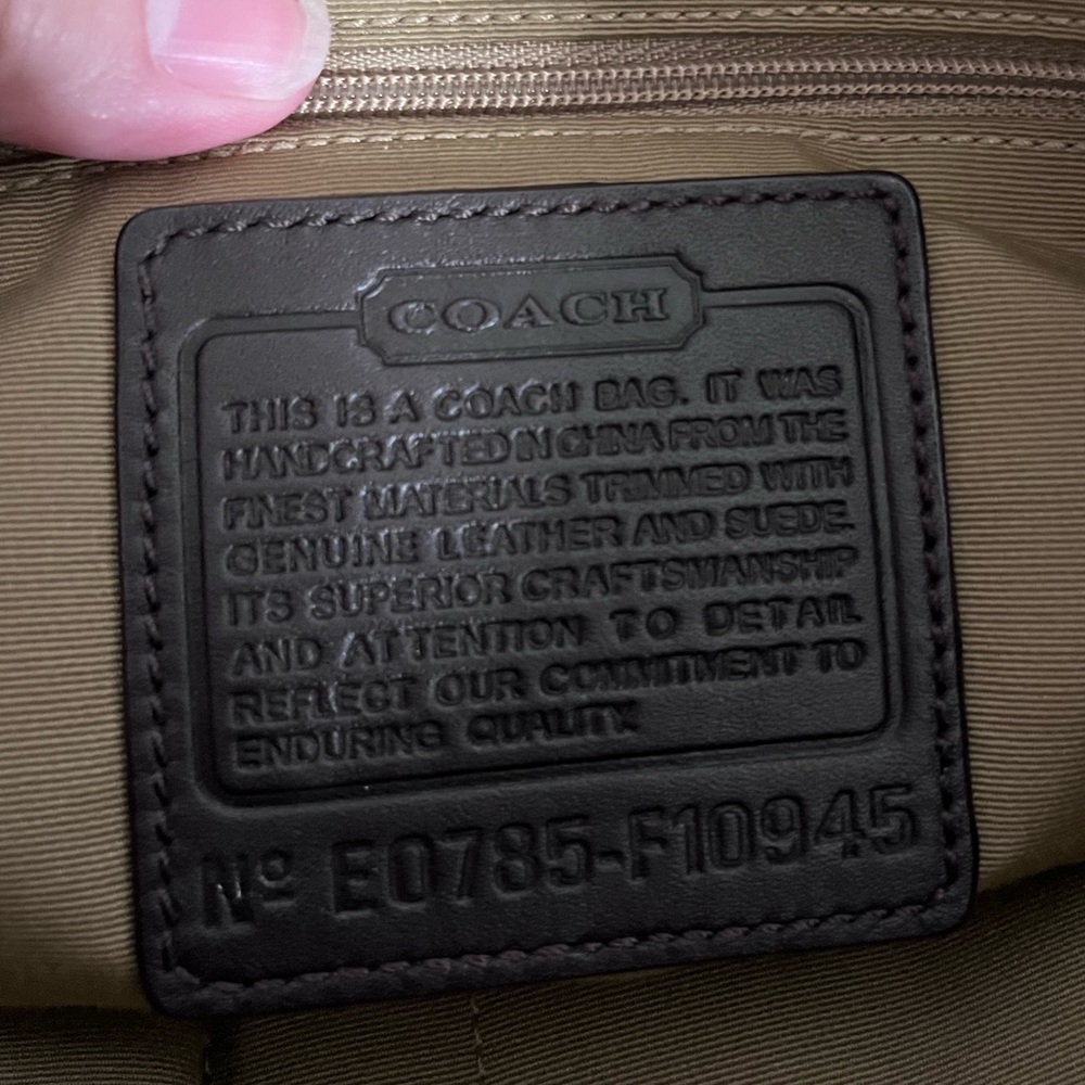 Coach Brown Suede Shoulder Bag - Picture 6 of 6